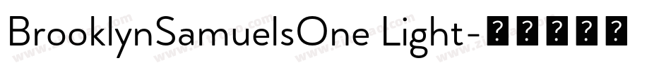 BrooklynSamuelsOne Light字体转换